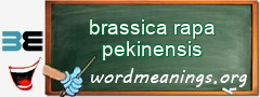 WordMeaning blackboard for brassica rapa pekinensis
